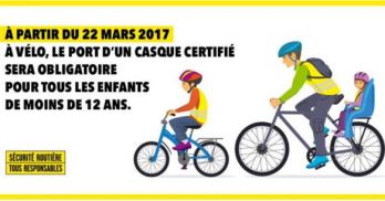 Port du casque obligatoire à vélo pour les - de 12 ans